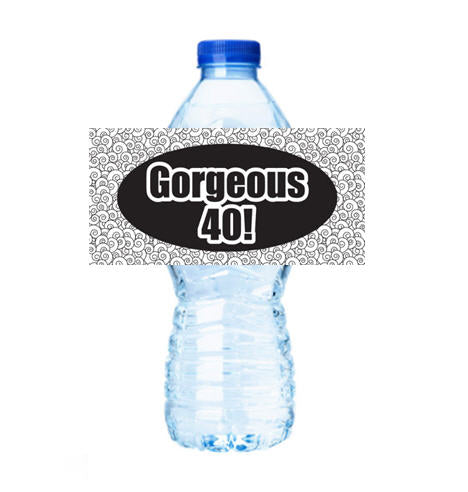 Gorgeous 40 Personalized Party Decoration Water Bottle Label Stickers