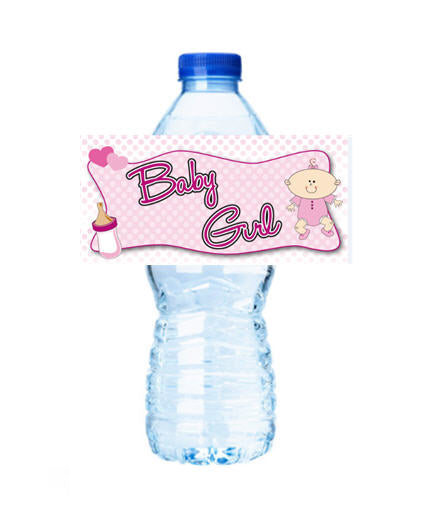 Baby Girl Personalized Party Decoration Water Bottle Label Stickers